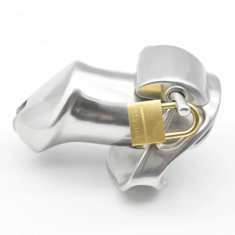Male 316L Stainless Steel Luxury Chastity Device with 2 Magic Locks