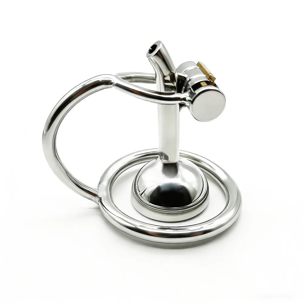 Reverse-Style Stainless Steel Male Chastity Cage – Secure Abstinence Lock Device for Men