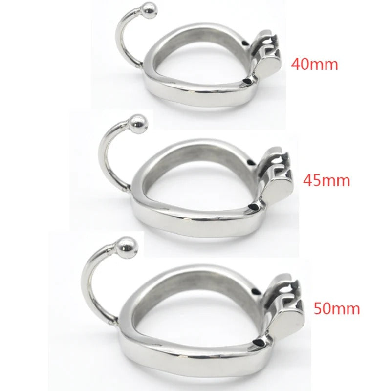 Stainless Steel Male Chastity Prince Albert Lock Ring– Available in 3 Sizes