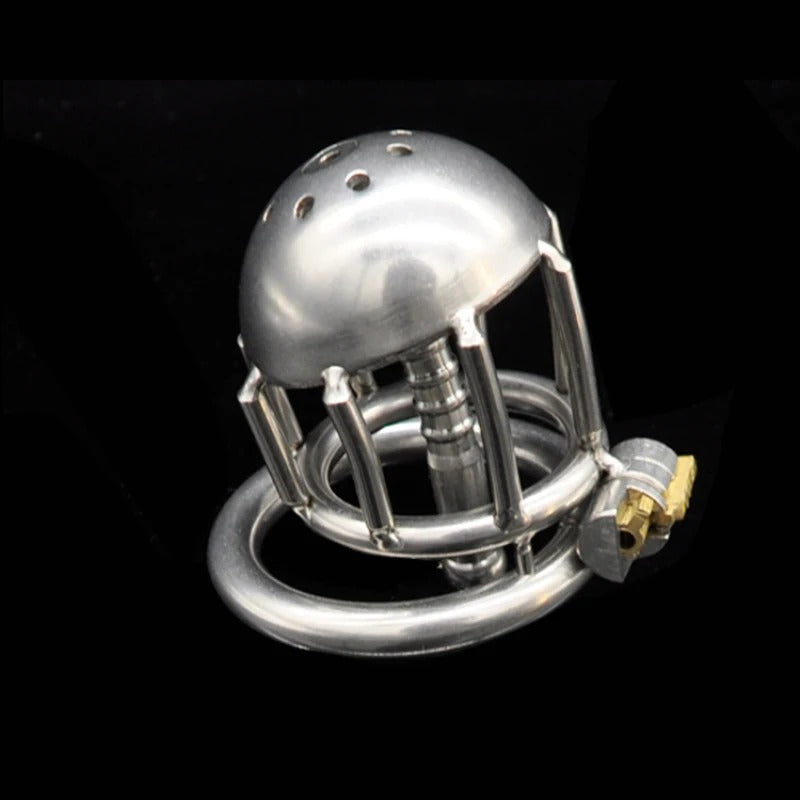 Stainless Steel Male Chastity Belt with Catheter
