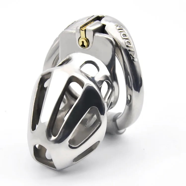Metal Male Chastity Device with Openable Ring and Vent Hole Design