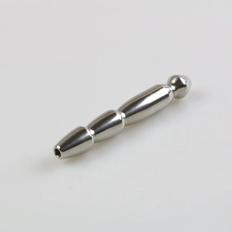 Stainless Steel Beaded Urethral Sound for Men – Chastity Dilator Plug 7mm