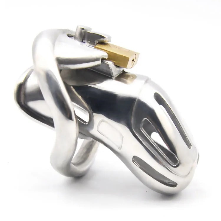 New Design 316 Stainless Steel Male Chastity Device with Locking Ring High-Quality Metal