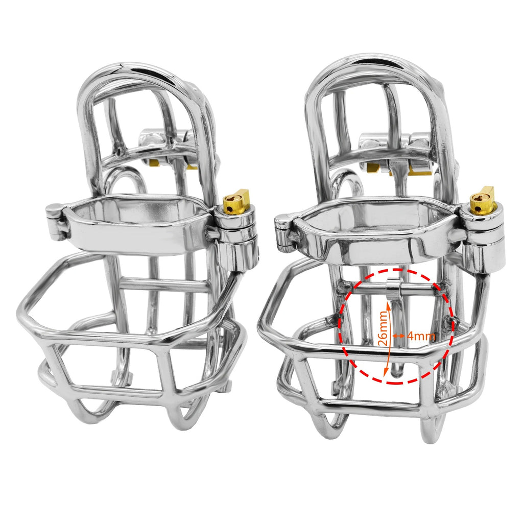 Newest Design Stainless Steel Detachable Male Chastity Device with Stealth Lock