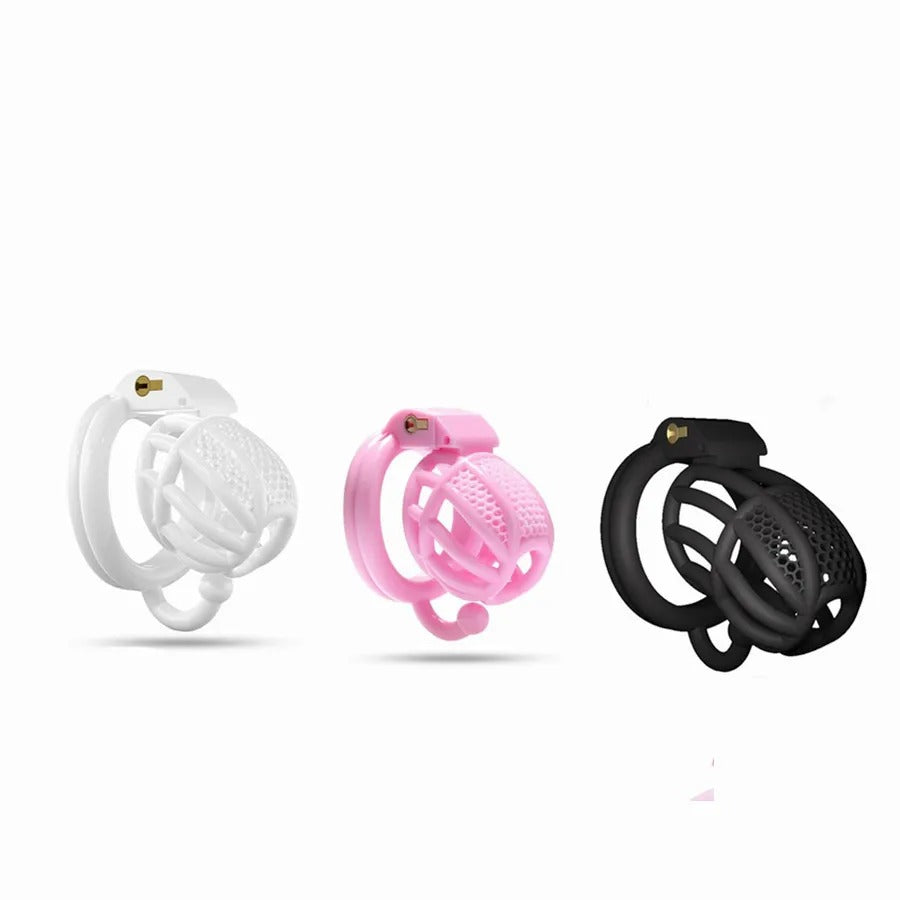 Male Chastity Cage with Hook – Secure Lock Device with 4 Adjustable Rings