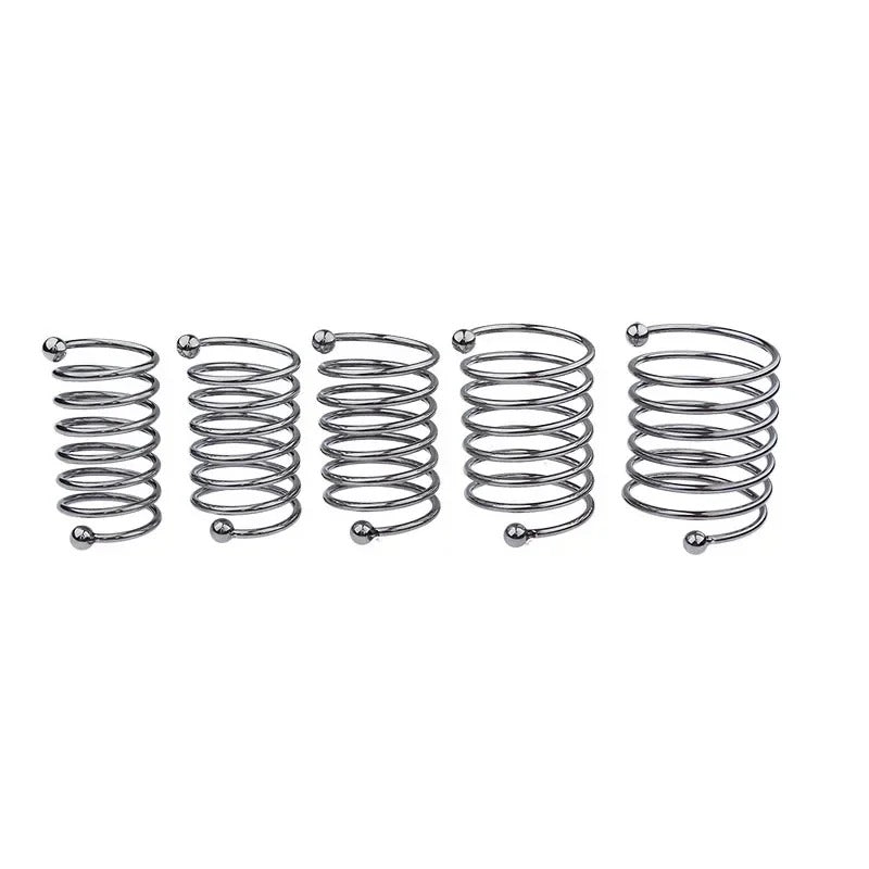Extended Stainless Steel Wave Thread Penis Ring – Spring-Design Male Delay Ejaculation Ring