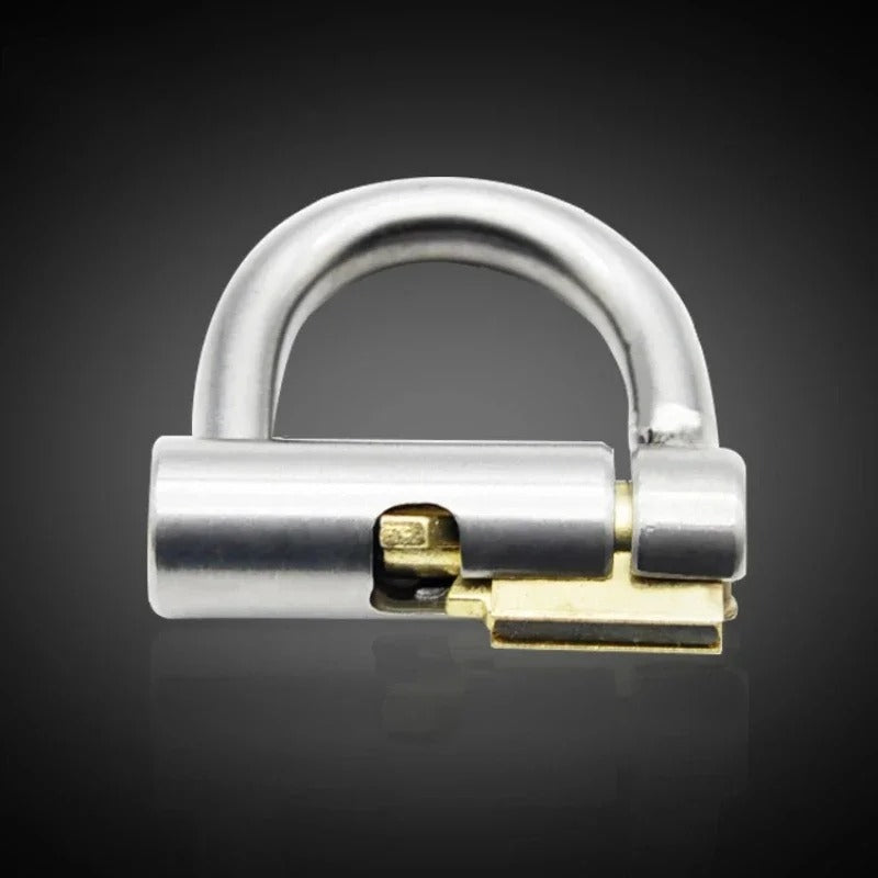 Luxury Stainless Steel Male Chastity Device with Titanium Plug PA Lock