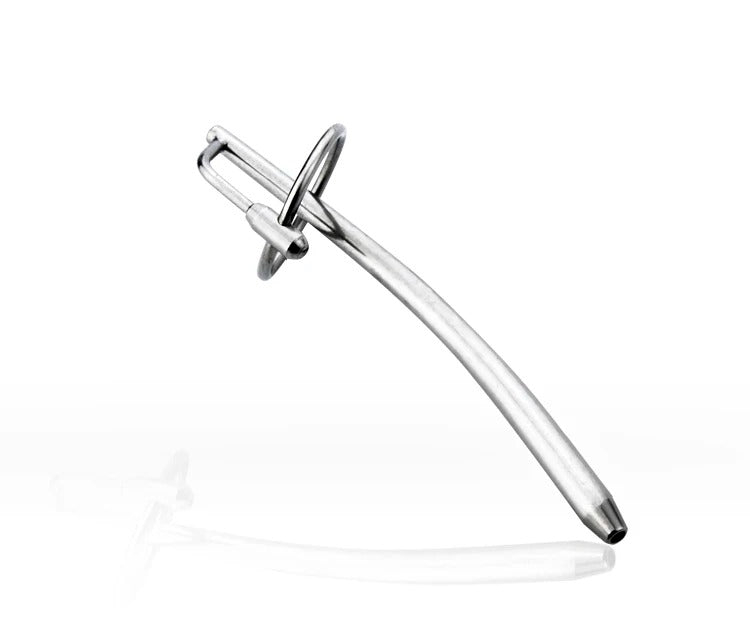 Stainless Steel Men’s Hollow Urethral Plug With 2 Size Ring
