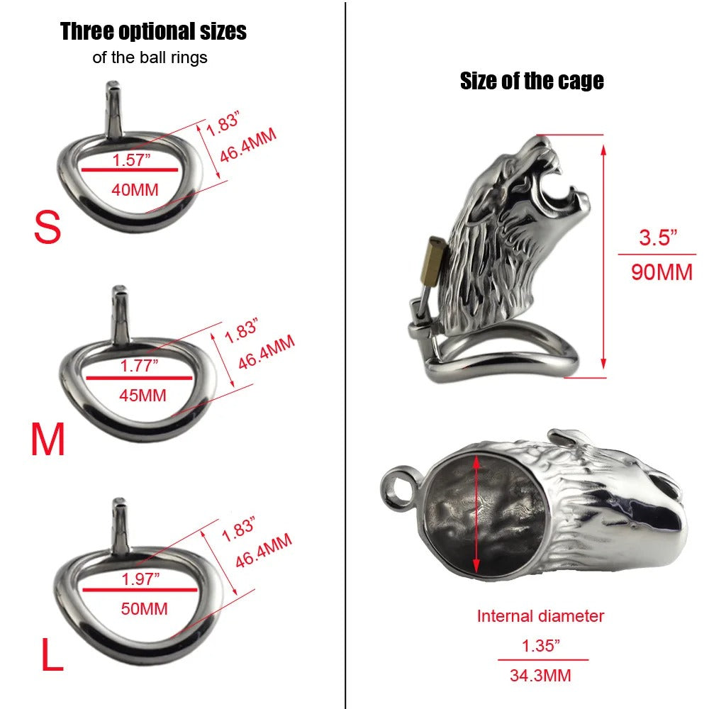 Tiger Series Male Chastity Device – Secure Locking Cage and Belt Design
