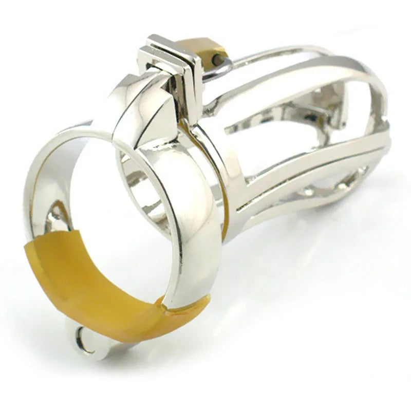 Male Chastity Cage Metal Alloy – Secure Metal Locking Device for Men