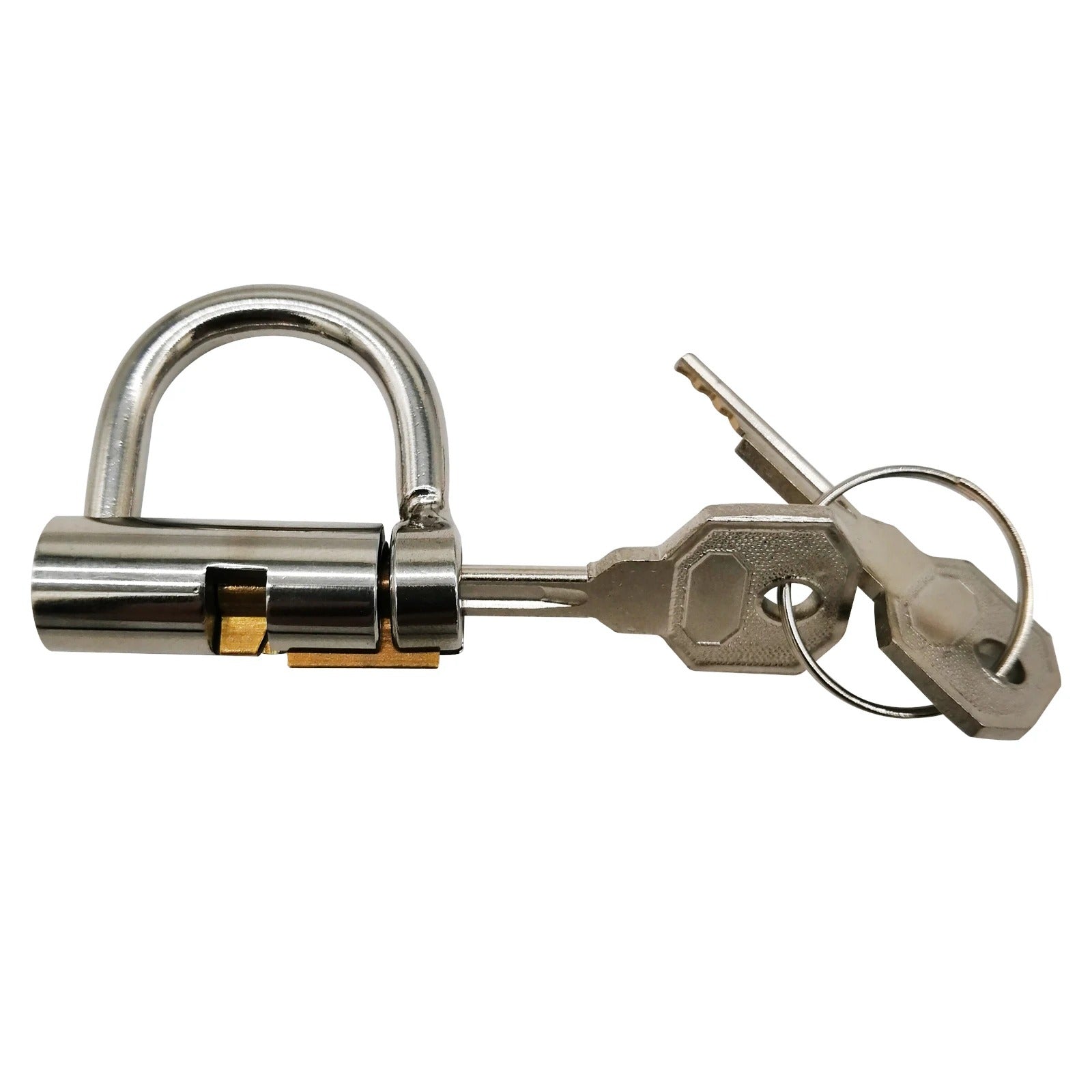 D-Ring PA Lock Glans Piercing Male Chastity Device with Harness Fitting