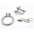 Stainless Steel Male Chastity Device with Stealth Lock and Ring Sleeve