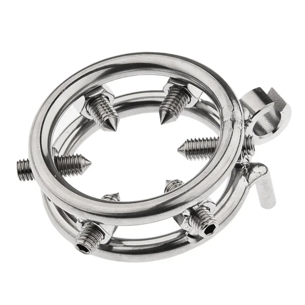 Stainless Steel Male Chastity Device – Secure Locking Cage with Belt Design