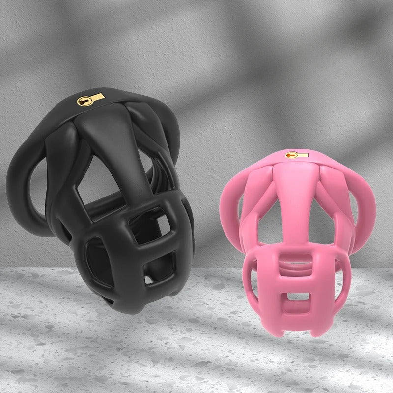 3D Invisible Chastity Cage with 4 Arc Rings – Discreet Locking Device for Men