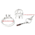 Super Small Stainless Steel Chastity Device | Catheter & Lock (40–50mm Rings)