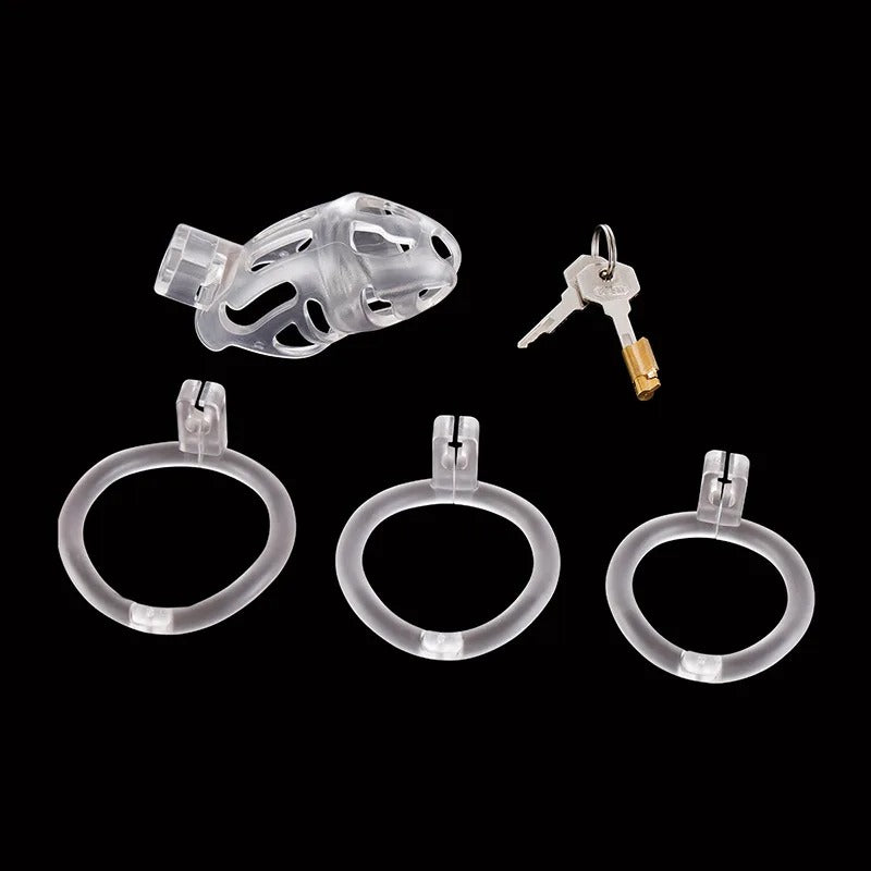 Resin Male Chastity Cage – Anti-Removal Locking Device with Secure Ergonomic Design