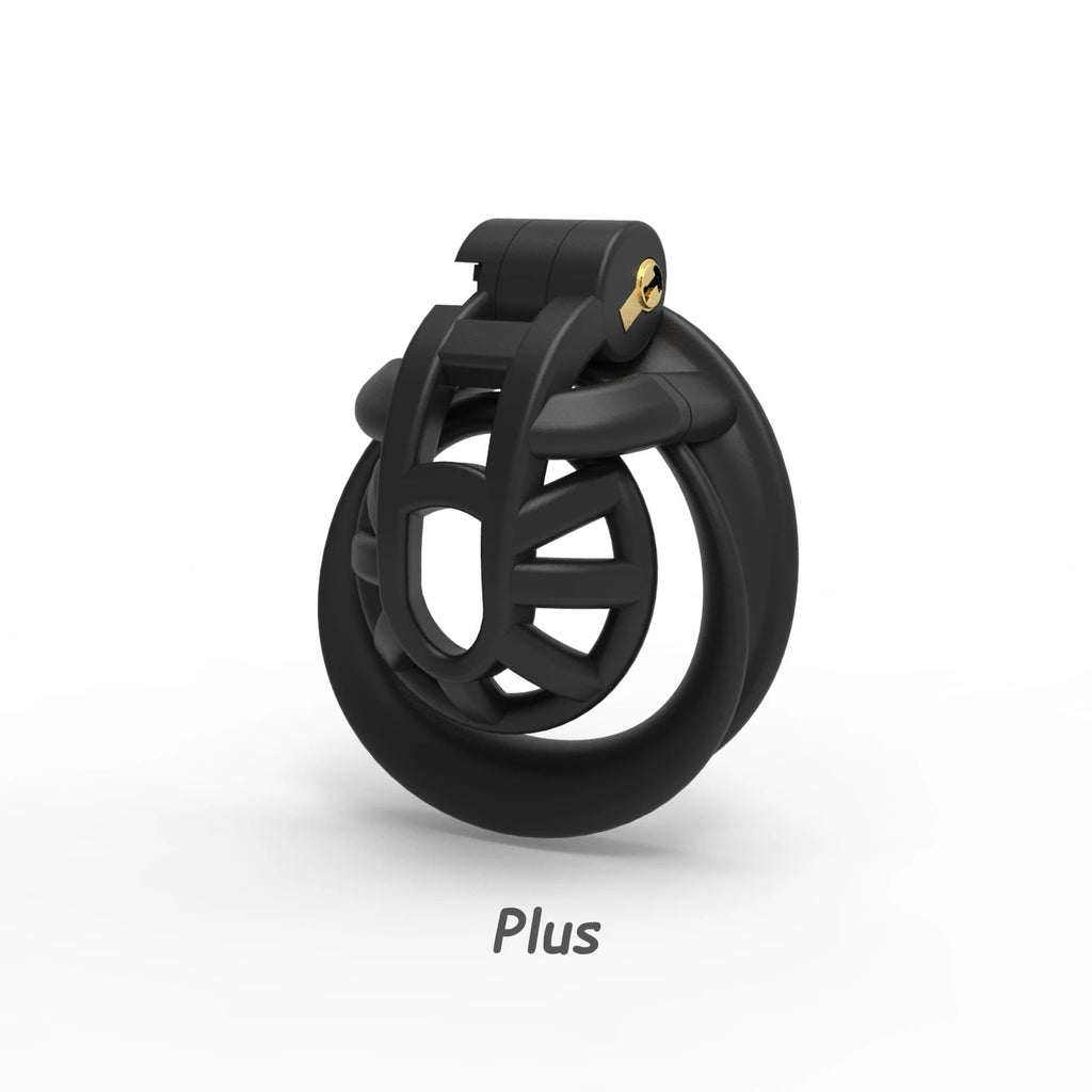 Minus/Plus Cage Male Chastity Device – Double-Arc Cuff Locking System ...
