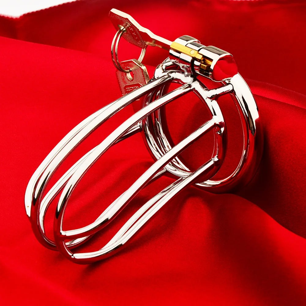 Heavy Duty Stainless Steel Male Chastity Device – Slimline Belt Edition