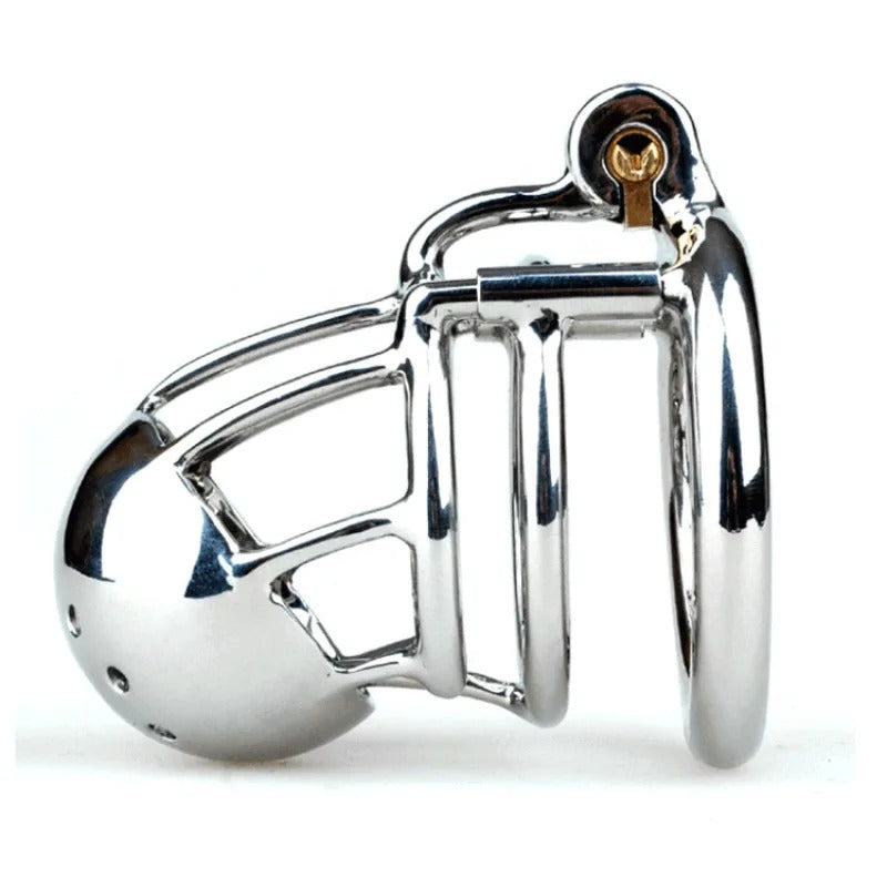 316 Stainless Steel Male PA Chastity Device with Ring