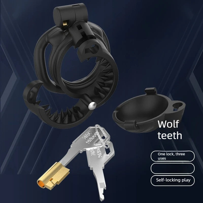 Adjustable Detachable Male Chastity Cage – Anti-Erection Spiky Restraint Device Pink / Black