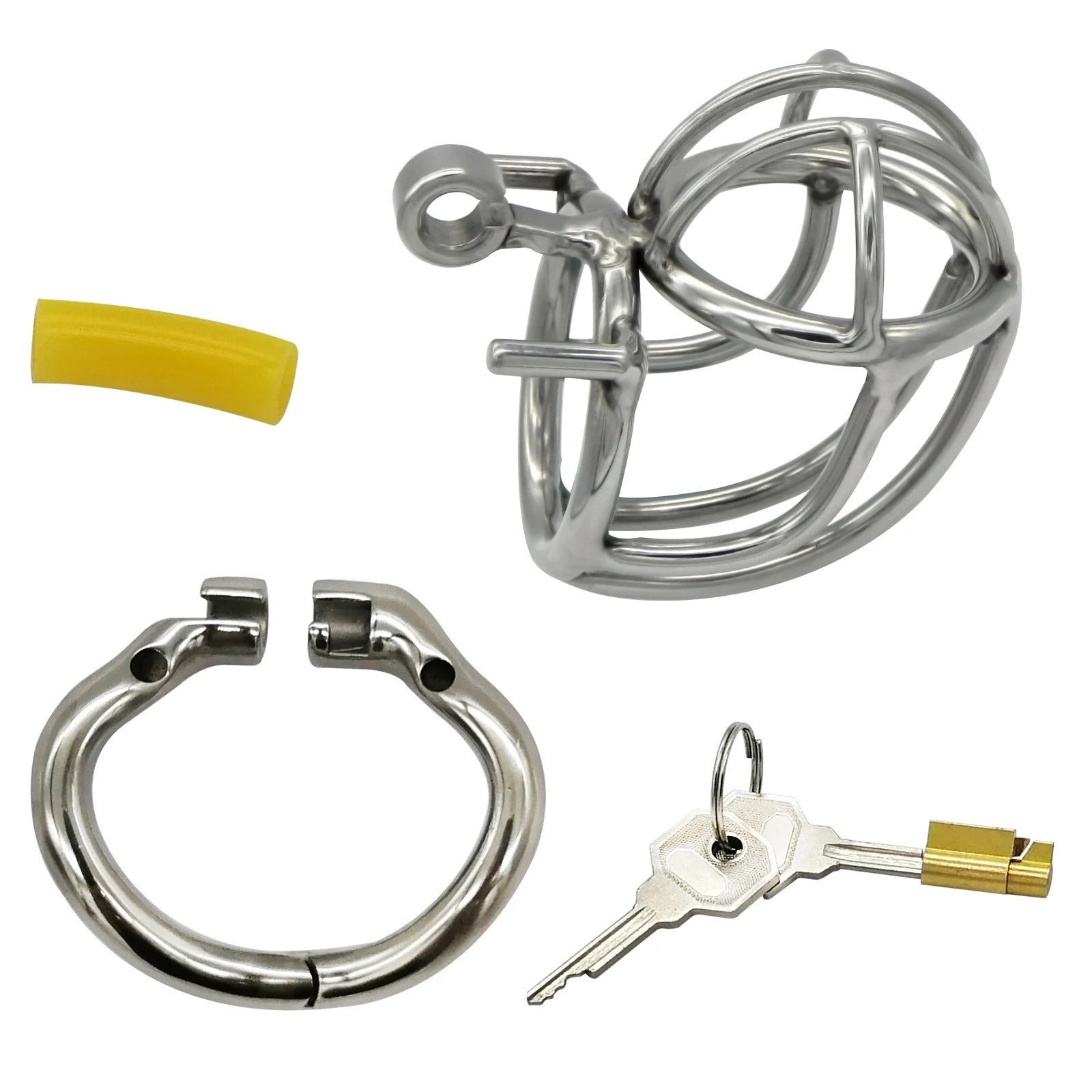 Reverse Design Stainless Steel Stealth Lock Male Chastity Device