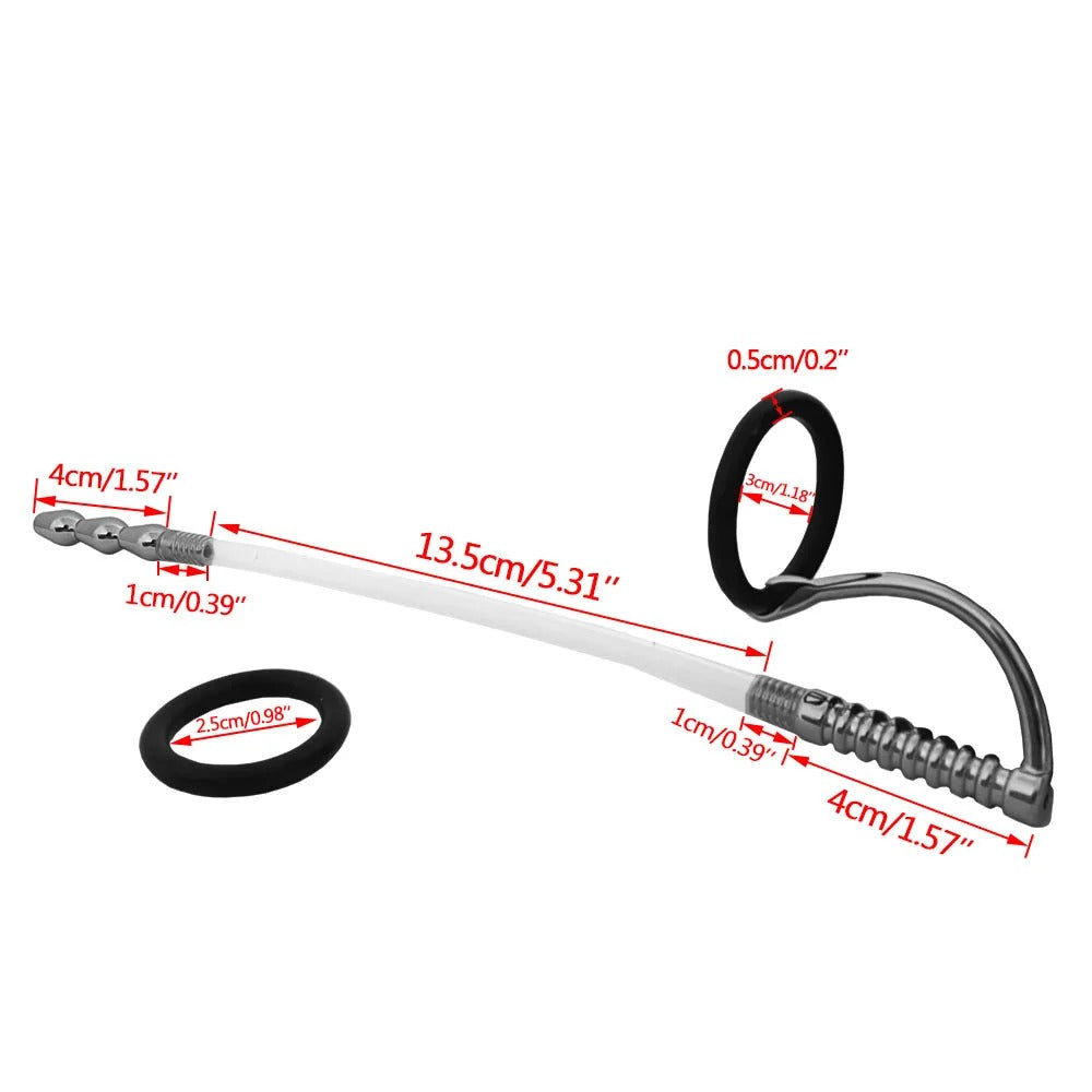 Long 220mm Stainless Steel Urethral Dilator – Urethral Plug for Men