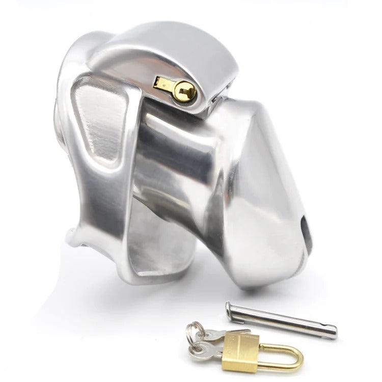 Stainless Steel Male Chastity Device  Small Size Cage