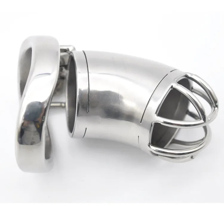 Stainless Steel Stealth Lock Male Chastity Device With Ring