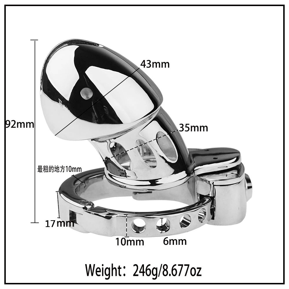 New Lock Chastity Cage for Men – Metal Device with Adjustable Ring (14 Designs)