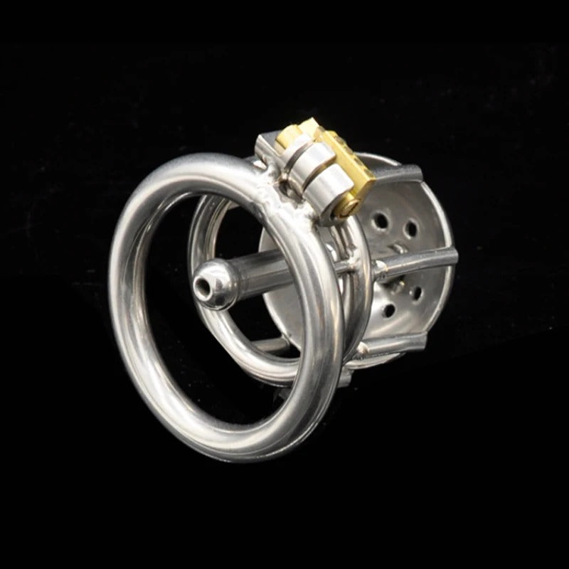 Stainless Steel Male Chastity Belt with Catheter