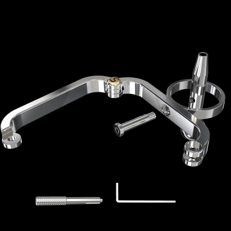 Stainless Steel COCKLE Male Chastity Device with Ring and Lock
