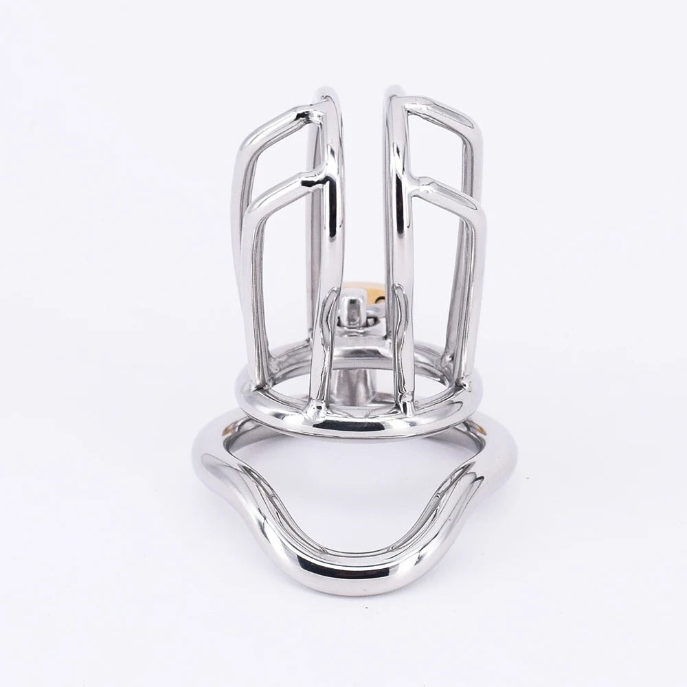 88mm Stainless Steel Male Chastity Cage with Lock – Secure Fit for Couples