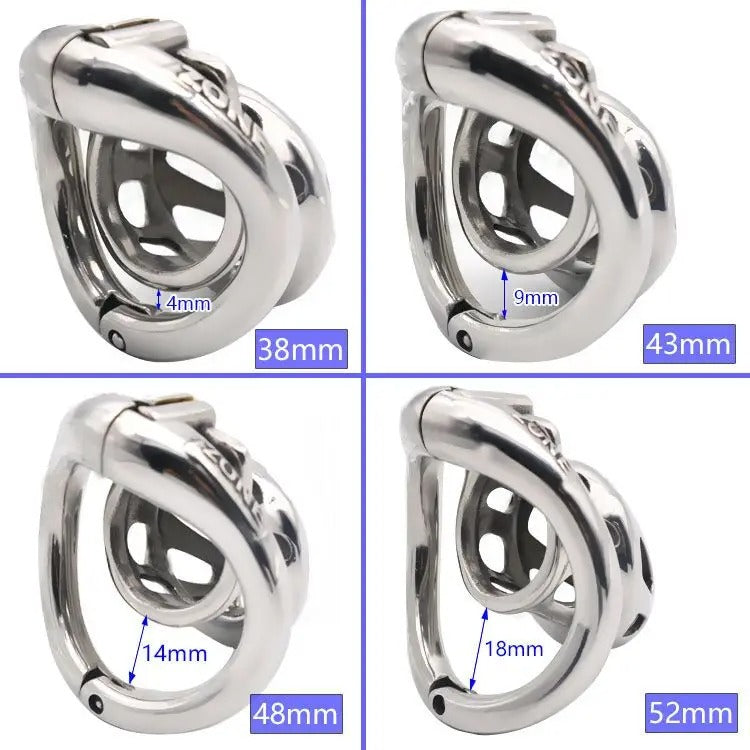 Metal Male Chastity Device with Openable Ring and Vent Hole Design