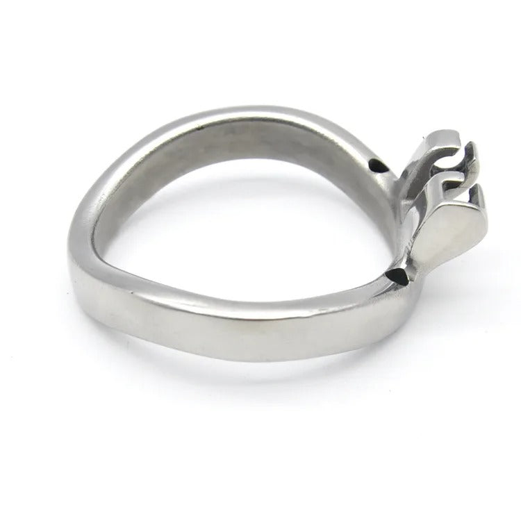 Stainless Steel Stealth Lock Male Short Chastity Device with Urethral Catheter
