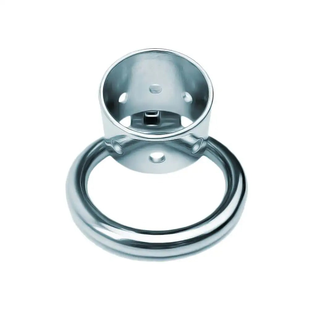 Steel Short Hollow Male Chastity Device – Round Ring Locking Cage