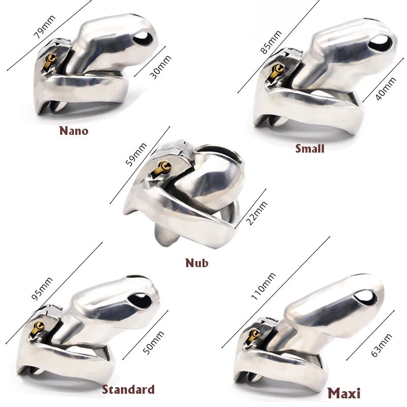 HT-V4 Male Chastity Device Stainless Steel Cage With Ring