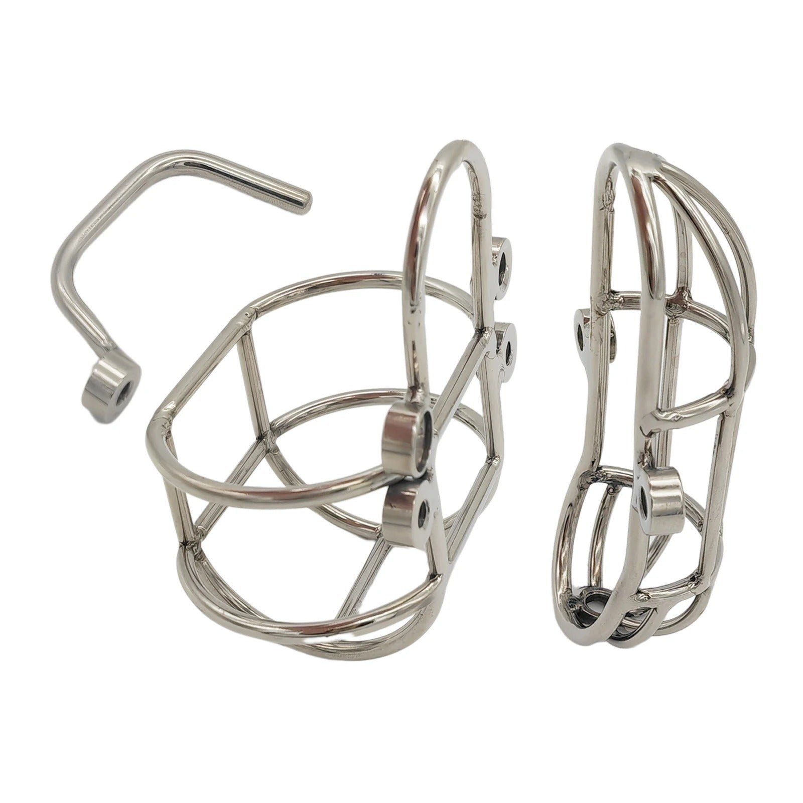 Upgraded Version Design Stainless Steel Detachable Male Chastity Device with Stealth Lock