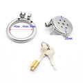 Small Stainless Steel Male Chastity Device | Flat Cage with Locking Ring