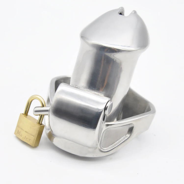Male 316L Stainless Steel Luxury Chastity Device with 2 Magic Locks