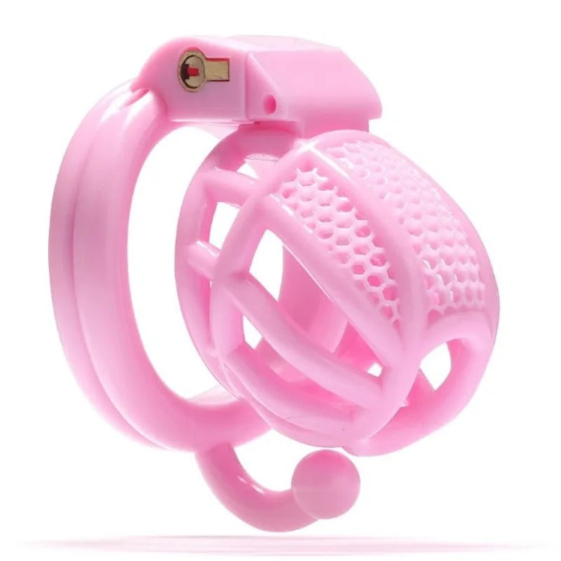 Male Chastity Cage with Hook – Secure Lock Device with 4 Adjustable Rings