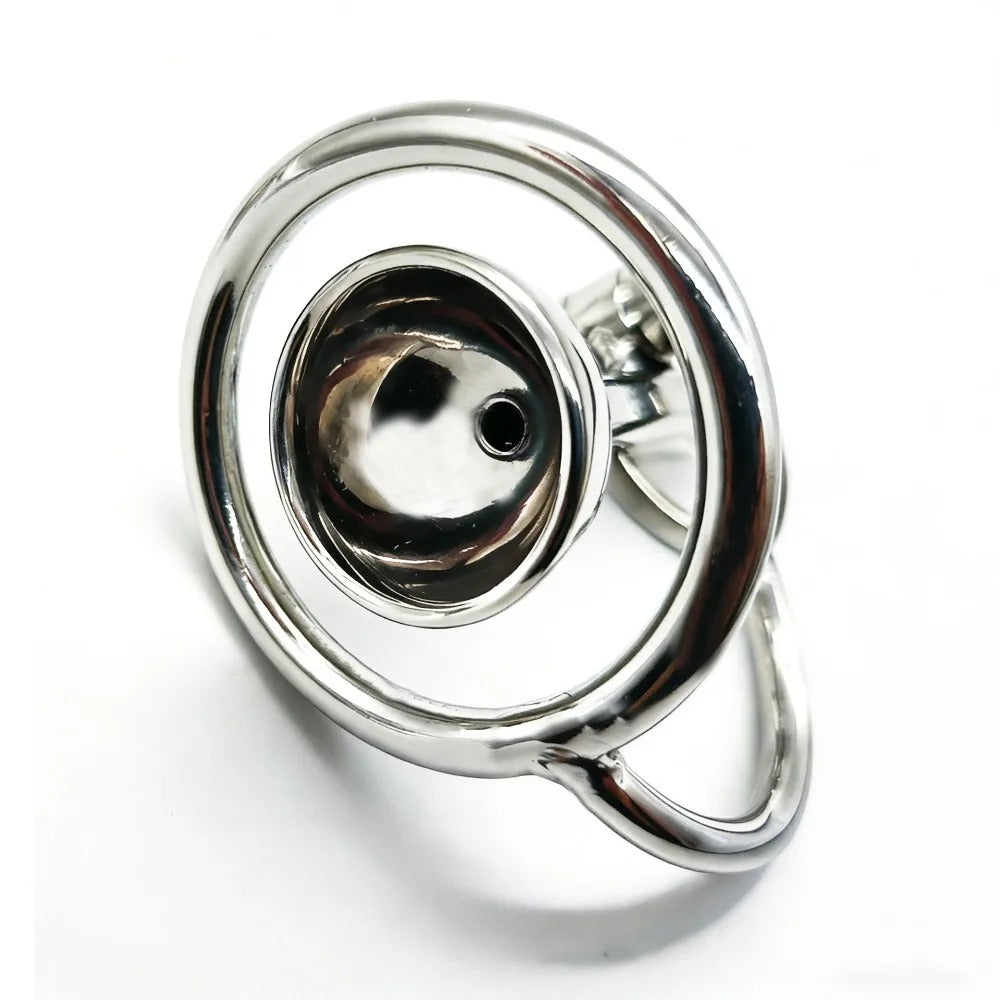 Reverse-Style Stainless Steel Male Chastity Cage – Secure Abstinence Lock Device for Men