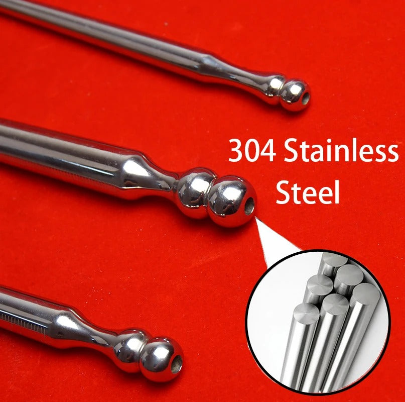 Stainless Steel Hollow Urethral Dilator – Precision Penis Plug with Measurement Markings