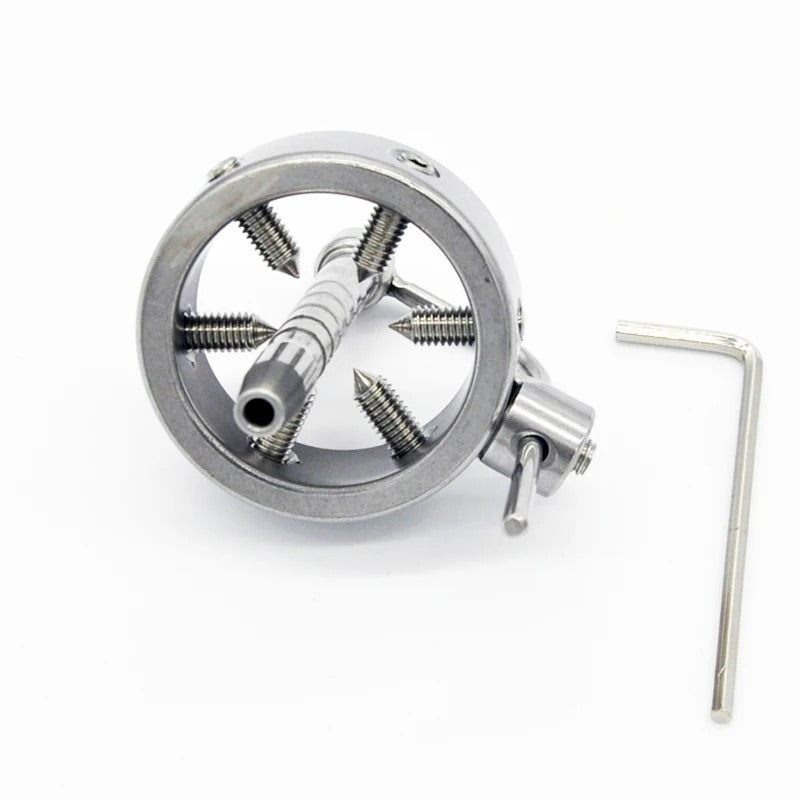 Stainless Steel Screw Locking Ring with Teeth Clamp for Men