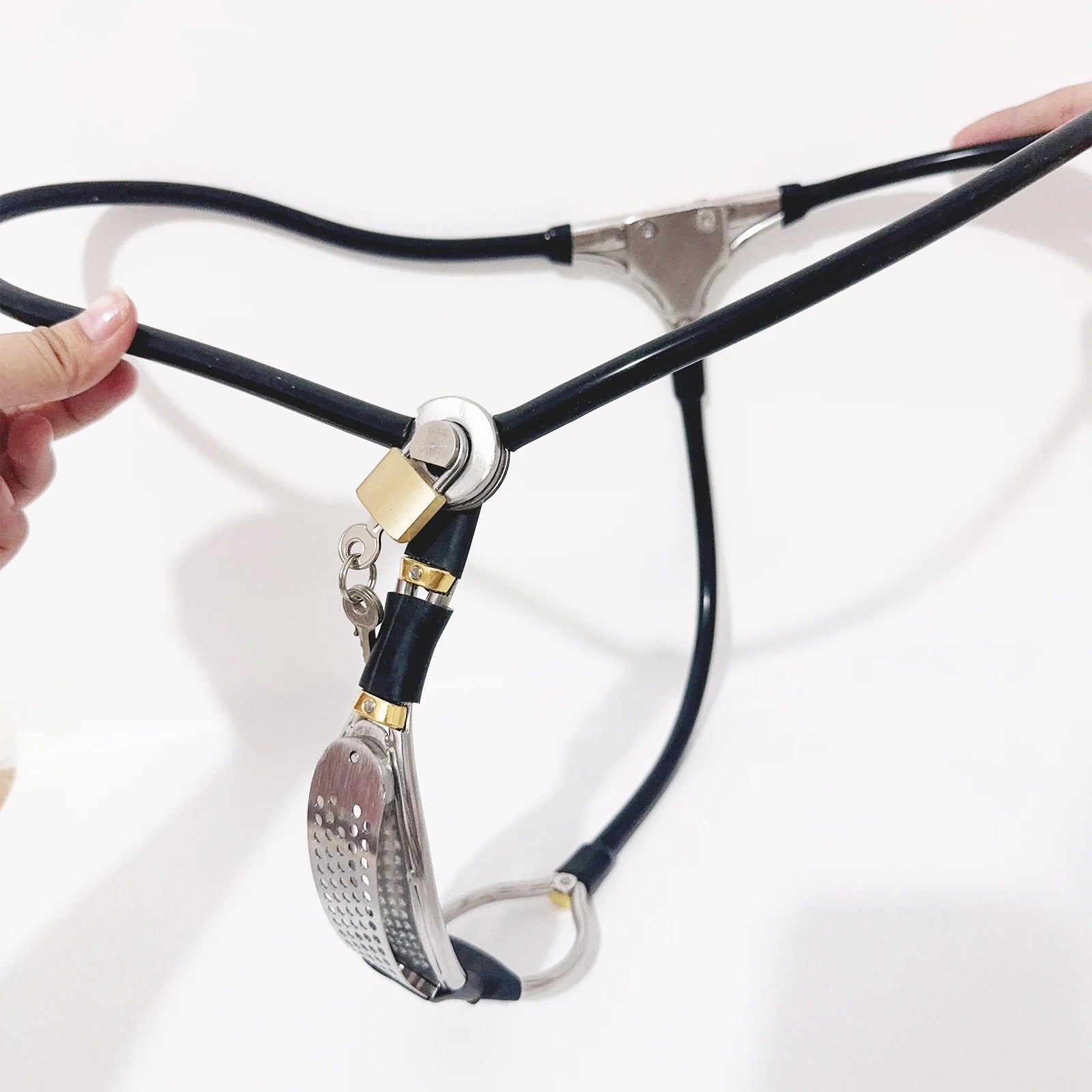 Female Stainless Steel Chastity Belt – Adjustable Lockable Design