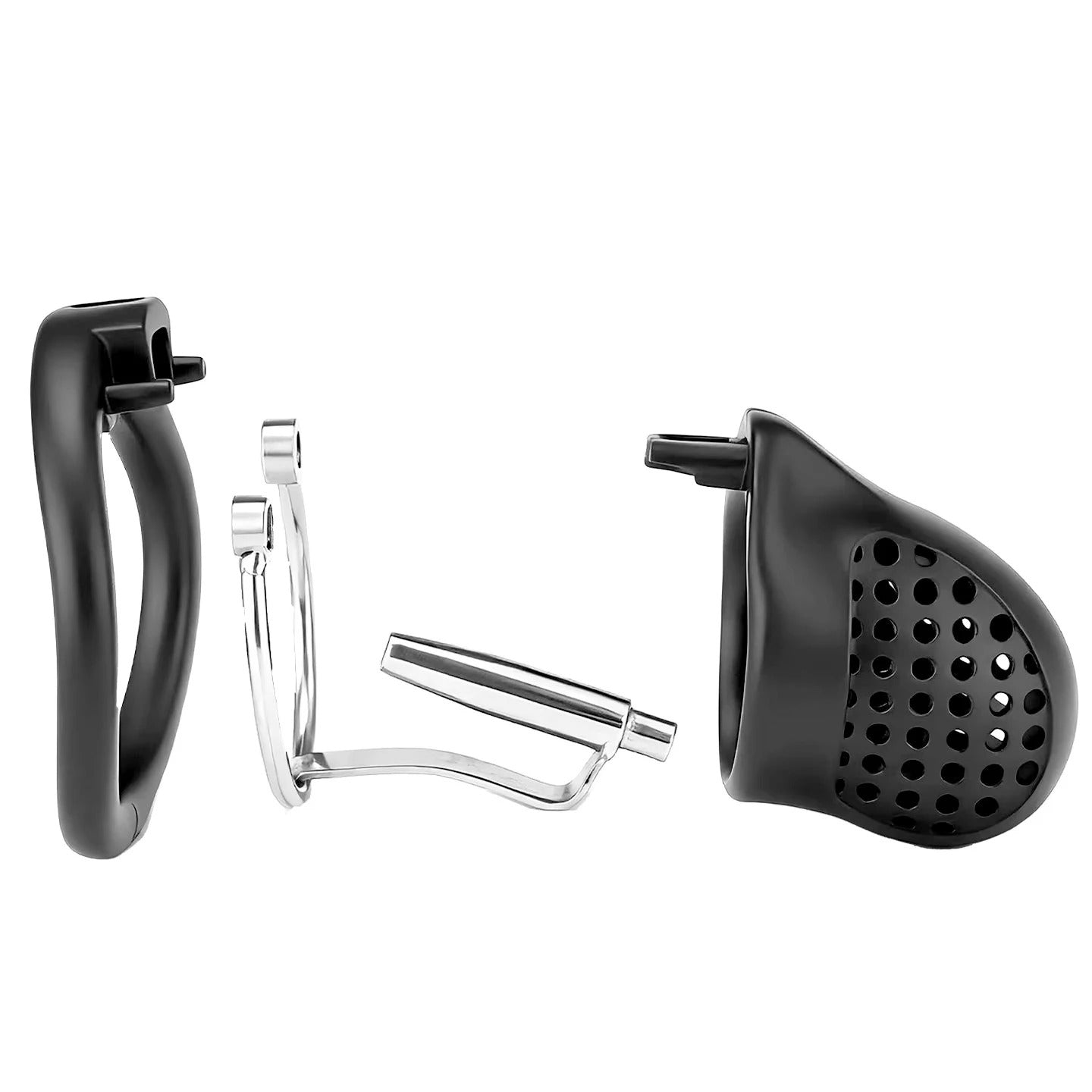 Resin Male Chastity Cage with Lock – Breathable Design with 5 Adjustable Rings