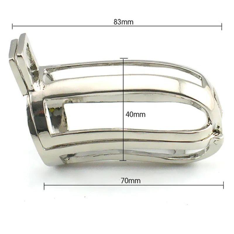 Male Chastity Cage Metal Alloy – Secure Metal Locking Device for Men