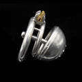 Stainless Steel Male Chastity Device with Catheter and Magic Lock Ring