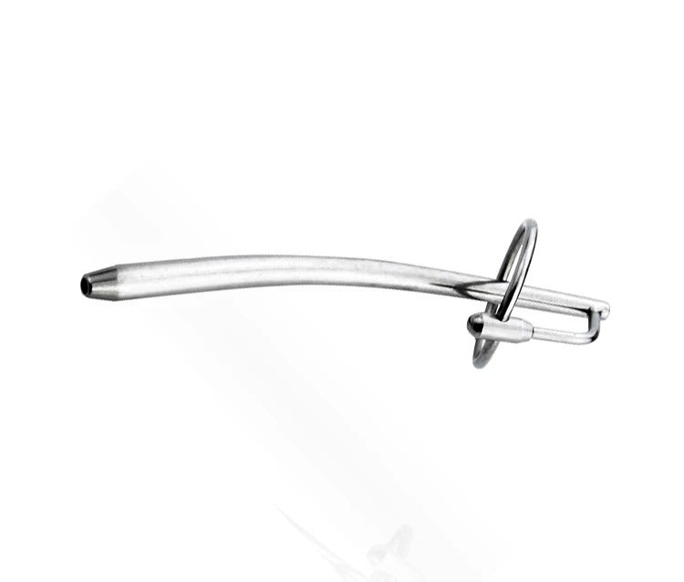 Stainless Steel Men’s Hollow Urethral Plug With 2 Size Ring