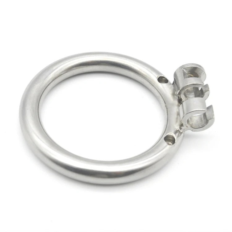 Stainless Steel Compact Male Chastity Device with Secure Lock