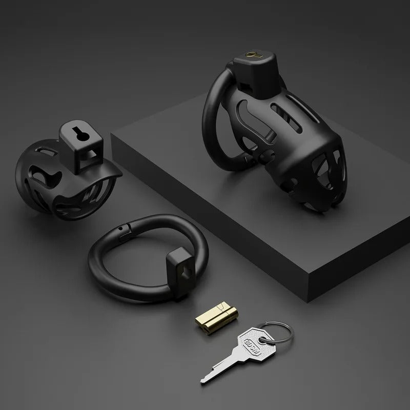 Resin Male Chastity Cage – Anti-Removal Locking Device with Secure Ergonomic Design